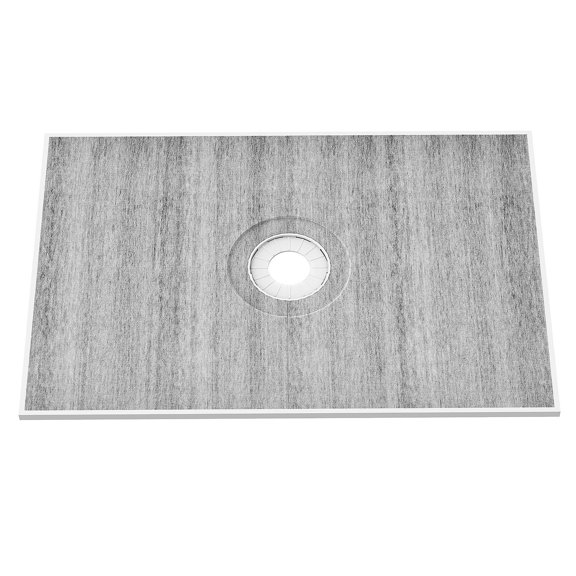 HCY Shower Curb Kit, 48"x72" Shower Pan Kit with 6.3" Central Drain, Lightweight EPS Shower Installation Kits with 2 Waterproof Cloths, Shower Pan Slope Sticks Fit for Bathroom