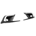 thumbnail image 3 of Ikon Motorsports Fog Light Covers Fits 2022-2024 Honda Civic 11th Gen OE Style Gloss Black ABS Fog Lamp Bezel W/ LED Yellow Switchback Turn Signal, 3 of 7