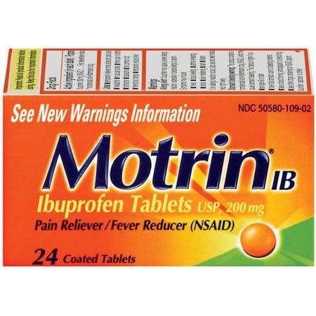 Motrin IB Ibuprofen Tablets, 24 Count