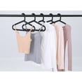 thumbnail image 4 of Unique Bargains Hangers Plastic Durable Space Saving Clothes Hangers 30 Packs Black, 4 of 6