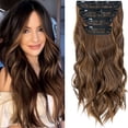 thumbnail image 3 of SEGO Clip in Hair Extensions Full Head Thick Long Curly Wave Hair 4 PCS Set Black/Brown/Blonde/Auburn 22", 3 of 10
