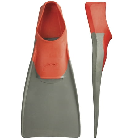 FINIS Long Floating Fin in Red/Gray, Size L