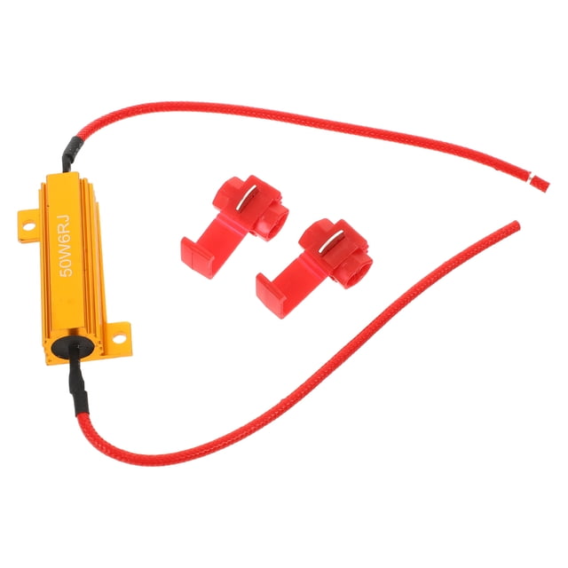 DEEPCRAFF Automotive Load Resistor Kit 50W 6 Ohm Aluminum Body for LED Turn Signal Circuits