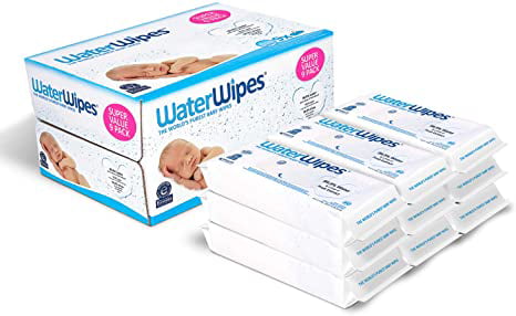 Unscented 9 Packs of 60 Count WaterWipes Sensitive Baby Wipes 540 Count 