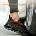 thumbnail image 4 of Steel Toe Cap Trainers Mens Safety Trainers Fashionable Breathable Work Shoes Lightweight Sneakers, 4 of 8