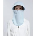 thumbnail image 2 of Women Wide Brim Face Mask Sun Hat Detachable Neck Face Flap Ponytail UV Protection Visor Hat Garden Fishing Hiking, 2 of 5