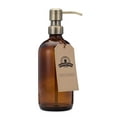 thumbnail image 5 of Amber Glass Bottle Soap and Lotion Dispenser with Copper Pump - Bird Head - 16 oz - by Jarmazing Products, 5 of 5