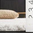 thumbnail image 4 of SAFAVIEH Rumi Elsie Geometric Polyester Shag Area Rug, Ivory/Light Beige, 9' x 12', 4 of 7