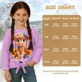 thumbnail image 7 of Xixirimido Highland Cow Daisy Purple Pattern Girls Casual Tunic Tops Tie-hem Long Sleeve Loose Soft Blouse T-Shirt Cute Graphic Girls Shirts, Size 5-6, 7 of 7