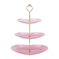 thumbnail image 1 of Soporte de 3 niveles para cupcakes, soporte para postres, soporte de exhibición para , soporte para cupcakes, bandeja para servir escalonada para Rosa, 1 of 8