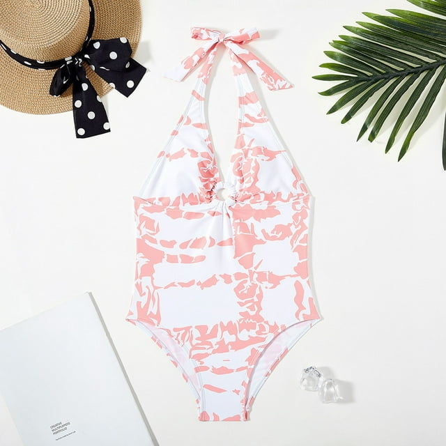 Maillots de Bain une Pièce Rouges pour Filles, Maillots de Bain pour Ado Fille 7-8 Ans