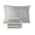 thumbnail image 5 of Madison Park Light Grey Pima Cotton Hotel Sheets King Size Sheet Set, 5 of 8