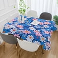 thumbnail image 2 of Yayeee Tablecloths 54" x 72" Rectangle Wrinkle Resistant Party Table Cover, Blue Daisy, 2 of 8