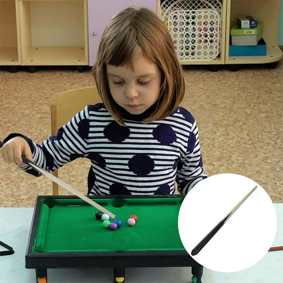 MLINS 2Pcs Wooden Billiard Cue for Kids Toddlers Training Small Pool Cue Small Wood Billiard Stick for Beginners