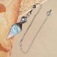 thumbnail image 2 of Crystal Pendulum Natural Stone Pendulums Pendant for Faceted Point Divination Necklace Crystals Dowsing, 2 of 9