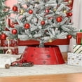 thumbnail image 7 of Hommoo Christmas Tree Collar, Steel Tree Ring Skirt, Home Xmas Decoration for Christmas Tree, 26" x 26" x 9", Red, 7 of 7