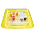 thumbnail image 3 of Kiddiway Transparent Floating Cup Holder Pool - Inflatable PVC Tray Ice Bar, Party Float Drinks Stable Base, Summer Pool Accessory,Yellow, 3 of 7