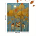thumbnail image 3 of Golden Trees Houses Canvas Wall Art 15.75x11.81 Inches, 3 of 8