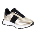 thumbnail image 2 of Diba True Women's Know It All Leather & Suede Lace-Up Sneaker (Platino/Black, 9), 2 of 5