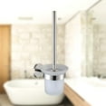 thumbnail image 5 of NUOLUX Toilet Brush and Holder Set Wall Mounted Stainless Steel Handle Glass Holder for Bathroom, 5 of 5