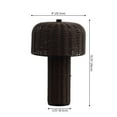 thumbnail image 2 of JONATHAN Y Mia 10" Modern Scandinavian Indoor/Outdoor Faux Wicker Rechargeable/Cordless Dimmable Integrated LED Table Lamp, Dark Brown/Black (Set of 2), JYL7155A-SET2, 2 of 3