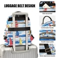 thumbnail image 3 of FORMRS Mini Backpack Purse for Women Quilted Travel Daypack Casual Shoulder Bag, Orange Sailboats, 3 of 7
