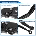 thumbnail image 4 of Unique Bargains Short Brake Clutch Levers for Aprilia Tuono V4R 2011-2016 6 Position Adjustable Motorcycle Handlebar Brake Lever T6 6061 Aluminum Alloy Black 1 Set, 4 of 7