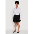 thumbnail image 3 of Womens Plus Size Mini Pleated Skirt with Contrast Waistband, 3 of 5