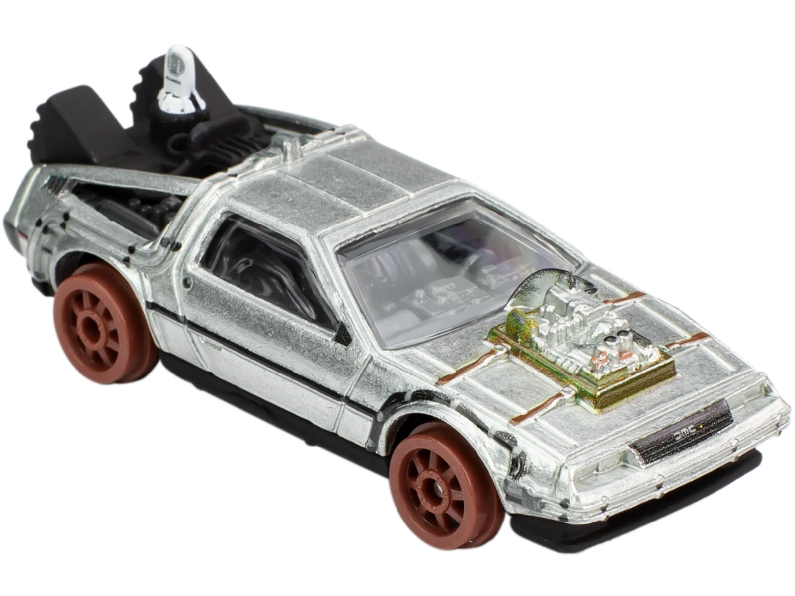 Time Machine (Railroad Version) Brushed Metal "Back to the Future Part III" (1990) Movie Diecast Model Car by Hot Wheels