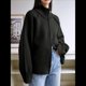 thumbnail image 5 of Suéter de Mujer con Solapa y Cremallera, Cárdigan Informal de Punto. Negro Talla Única, 5 of 8