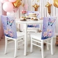 thumbnail image 4 of Decorative Chair Back Cover One Size x2 Chair Cover Dining Chair Slipcovers Chair Back Decoration Festival Chair Decoration Light Purple Rainbow Butterfly, 4 of 6