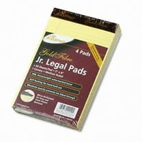 Ampad  Gold Fibre Writing Pads  Jr. Legal Rule  5 x 8  Canary  4 50-Sheet Pads/pk