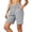 Gray-shorts, variant on Womens Knit Shorts - Elastic Waist Bermuda Drawstring Long Shorts for Woman Casual Walking Workout Summer Outdoor Bottoms with Pockets
