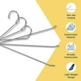 thumbnail image 4 of Metal Pants Hanger Set - 50 Pieces Elegant Non-Slip Closet Space Saving Hanger Set for Pants, Trouser, Blankets, and Jeans with Open Ended Sleek Design - Gray, 4 of 6