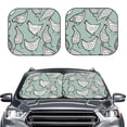 thumbnail image 2 of Goofa Hand Drawn Chickens Pattern 2 Piece Car Windshield Sun Shade Foldable | Front Windshield Shade for Sun, Heat and UV Rays | Sunshade for Car Front Window-Small, 2 of 7