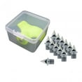 thumbnail image 4 of QualitChoice 12 Pieces Track Spikes Sprint Sports Sprinting Field Running for Track Shoes 6.4mm Silver, 4 of 6