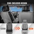 thumbnail image 3 of VEVOR Seat Covers, Universal Car Seat Covers Front Seats, 2pcs Faux Leather Seat Cover, Semi-enclosed Design, Detachable Headrest and Airbag Compatible, for Most Cars SUVs and Trucks Gray, 3 of 9