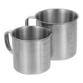 thumbnail image 5 of 2 Pcs Stainless Steel Measure Cups Metal Liquid Measuring Jug Silver, 5 of 7