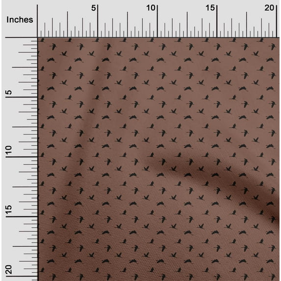 oneOone Viscose Jersey Fabric Stork Bird Print Fabric BTY 60 Inch Wide