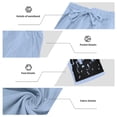 thumbnail image 4 of Zorckvet Elastic Waist Pants for Men Beach Hawaii Flax with Pockets Casual Mens Pant, 4 of 7