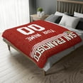 thumbnail image 3 of San Francisco Throw Blanket for Men Women Boy Custom Name and Number Gifts, 3 of 5
