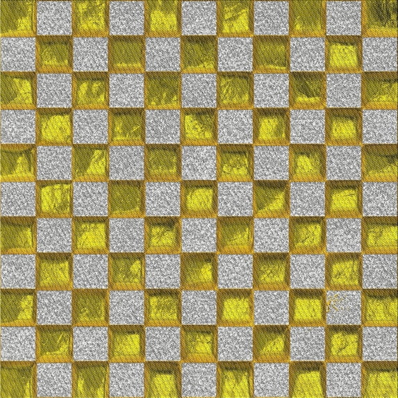 Ahgly Company Indoor Square Patterned Brown Gold Novelty Area Rugs, 5' Square
