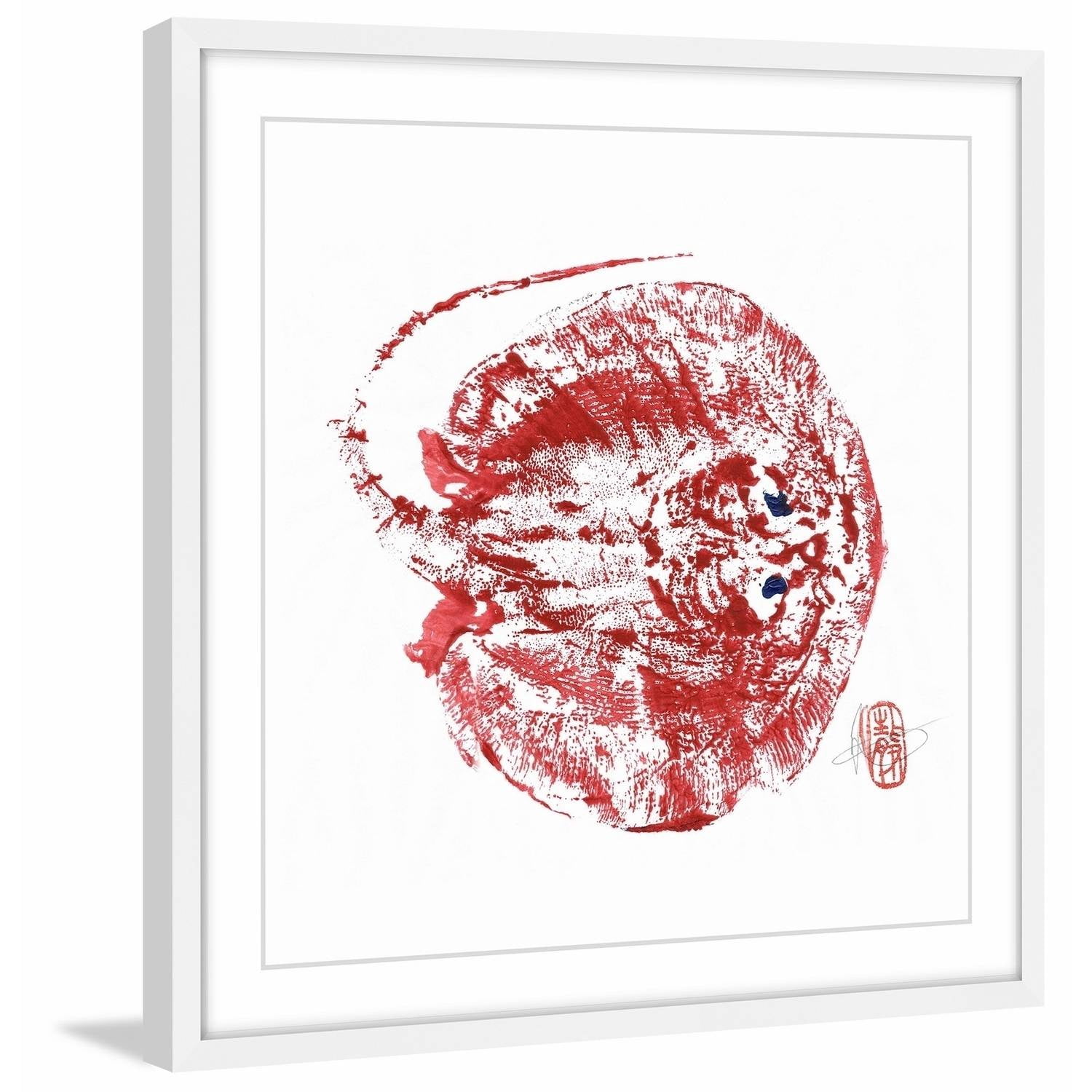 "Stingray Red" Framed Painting Print