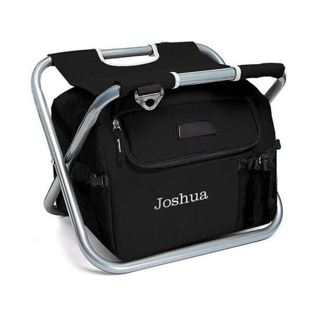 Weddingstar Black Folding Cooler Chair - Monogram Embroidered