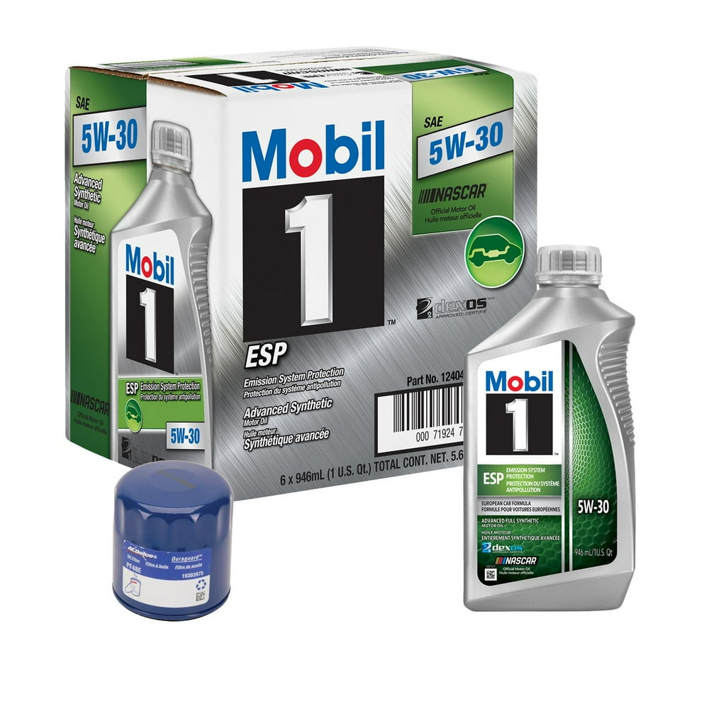 Mobil 1 ESP 5W30/AC Delco PF48E Filter Oil Change Kit, 6 Quart