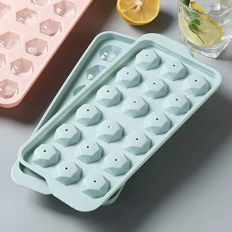 Round Ice Cube Tray with Lid Ice Ball Maker Mold for Freezer with
