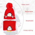 thumbnail image 4 of Conjunto de Gorro y Bufanda Gorro de Punto para bebé de Invierno para niños con Pompón de 2 Piezas Gorro de Punto cálido para niño y niña con Bufanda Circular Conjunto de Calentador de Cuello de Ganc, 4 of 5