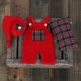 thumbnail image 5 of Infant Photography Props Suspender Pants Soft Beanie Cap Baby Photo Suit Photoshooting Props Pillow Newborn Shower Gift White, 5 of 5