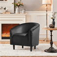 thumbnail image 4 of Renwick Modern Upholstered Accent Chair, Set of 2, Black Velvet, 4 of 13