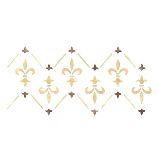 Fleur de Lis Wall Stencil SKU #3167 by Designer Stencils  Walmart.com
